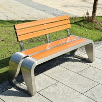 新款户外公园珺蕊v型靠背椅实木休闲椅庭院室外艺术座椅长条坐凳