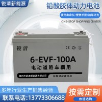 6-EVF-100A电动三轮车动力铅酸电池洗扫地机观光车电瓶车电池批发