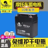 摩托车电瓶12V5AH弯梁车专用弯梁110通用12N5L摩托车免维护干电池