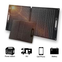 太阳能折叠包充电板便携式100WMC4接线头12V电池充电户外发电