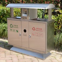环卫分类果皮箱公园景区广场街道大型垃圾箱不锈钢垃圾桶批发定制