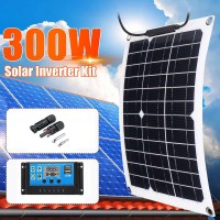 现货太阳能板300W户外便捷式柔性18V太阳能充电板电池板发电板