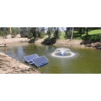 河道治理曝气机太阳能景观喷泉曝气机 水下增氧设备 光伏曝气机