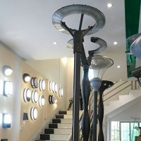 LED庭院灯压铸灯头厂家批发环形灯欧式现代花园小区景观3米路灯杆